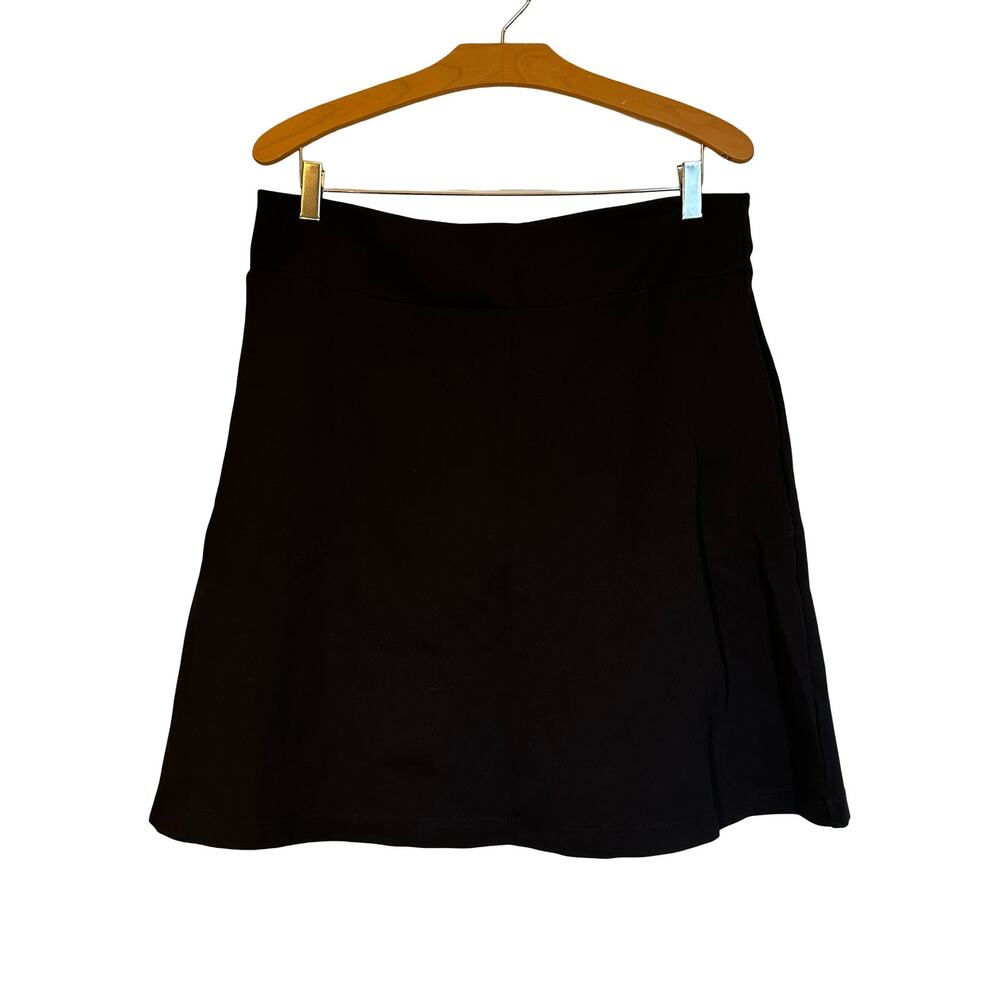 Betabrand Black Skort Pull On Active Skirt Golf Travel Casual W1448-BK Size XL